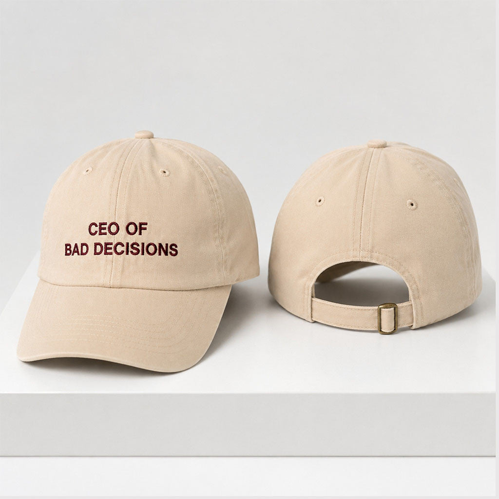 CEO Of Bad Decisions 2026 Hat Embroidered Sarcastics Hat Gag Gift For Friends - Merchluma