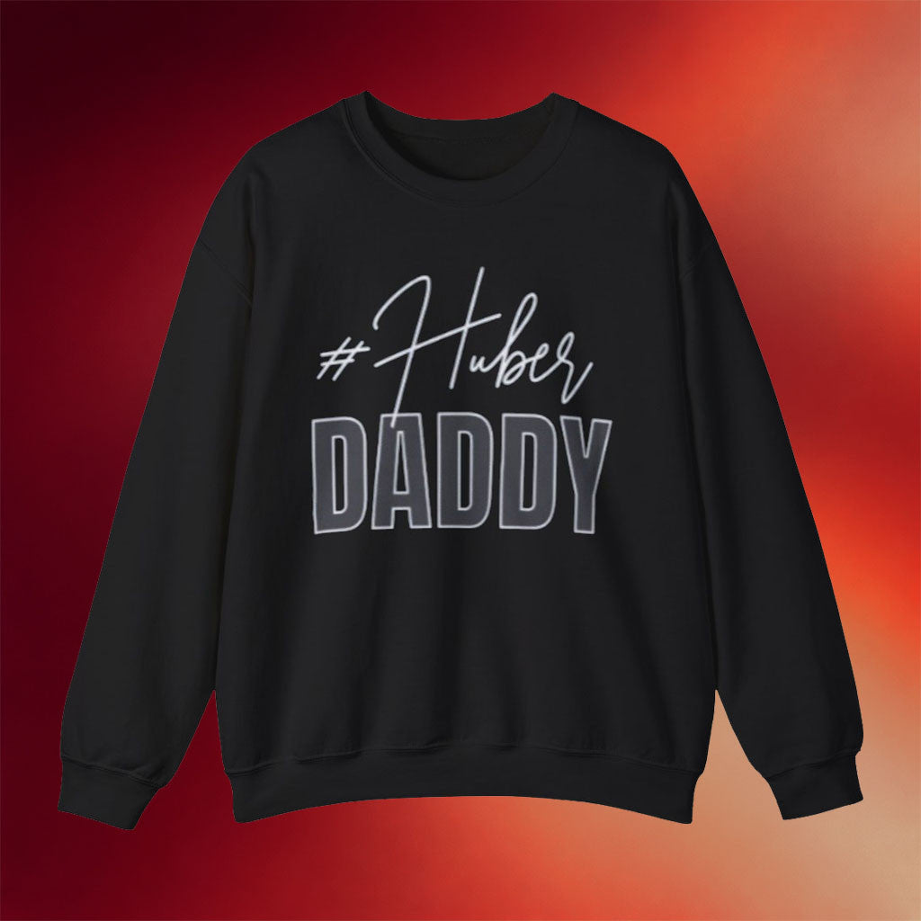 Huberman Lab Merch 2026 Huber Daddy Sweatshirt Script And Block Letter Crewneck Black - Merchluma