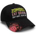 2026 Halloween Zombies Eat Brain Don't Worry You're Safe Hat Funny Cap Halloween Gifts - Merchluma