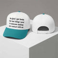 I'm Glad I've Got Boobs Hat Embroidered Sarcastic Quote Hat Funny Gift For Her - Merchluma
