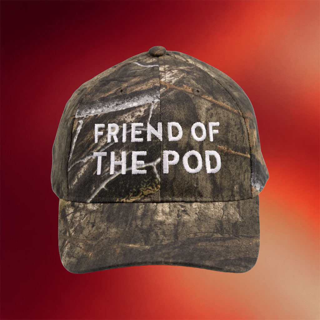 Pod Save America Merch 2026 Friend Of The Pod Camo Hat Embroidered Gift For Dad - Merchluma