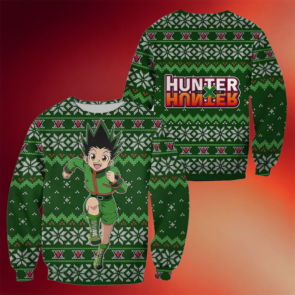 Hunter X Hunter Merch 2026 Gon Ugly Christmas Sweater Holiday Jumper Xmas Gift For Son - Merchluma