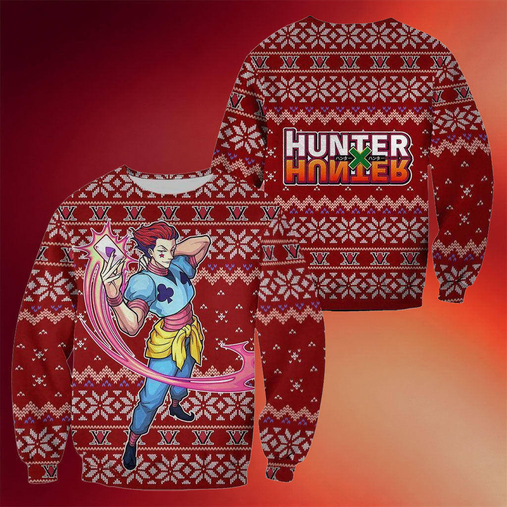 Hunter X Hunter Merch 2026 Hisoka Ugly Christmas Sweater Hunter X Hunter Jumper Xmas Gifts - Merchluma
