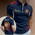 Indian Motorcycle 125th Anniversary Zip Polo Shirt Birthday Gift Ideas For Boyfriend - Merchluma
