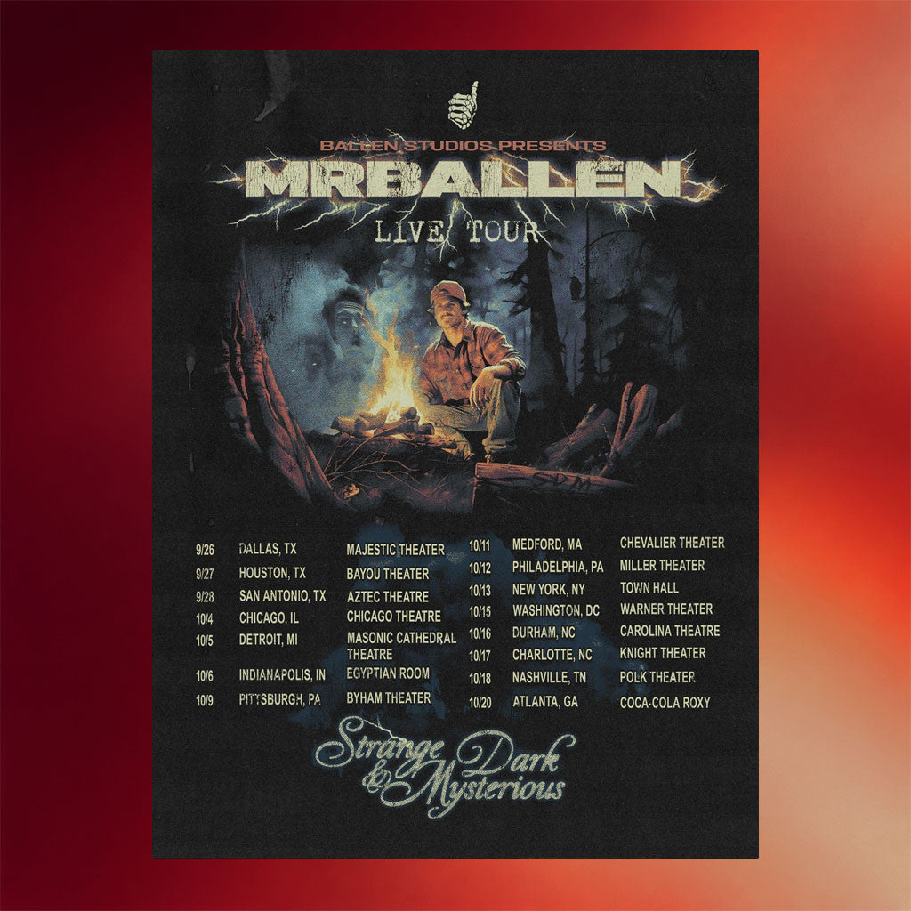 MrBallen Merch 2026 Live Tour Poster Strange Dark And Mysterious Poster Wall Art Decor - Merchluma