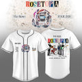 Rosetopia The Rose Tour 2026 Live Session Baseball Jersey White The Rose Merch Rock Fan Gear - Merchluma