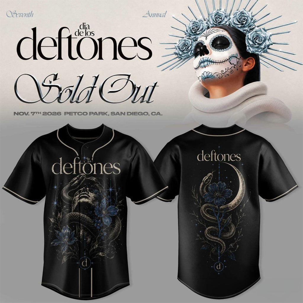 Deftones Seventh Annual Dia De Los Deftones Dark Surrealist Art Baseball Jersey Deftones Merch - Merchluma