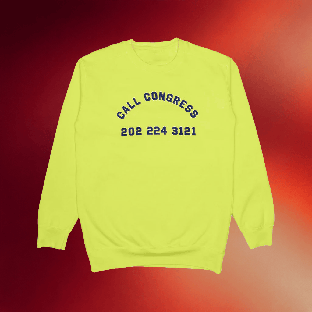 Pod Save America Merch 2026 Call Congress Crewneck Politics Podcast Sweatshirt Gift Ideas - Merchluma