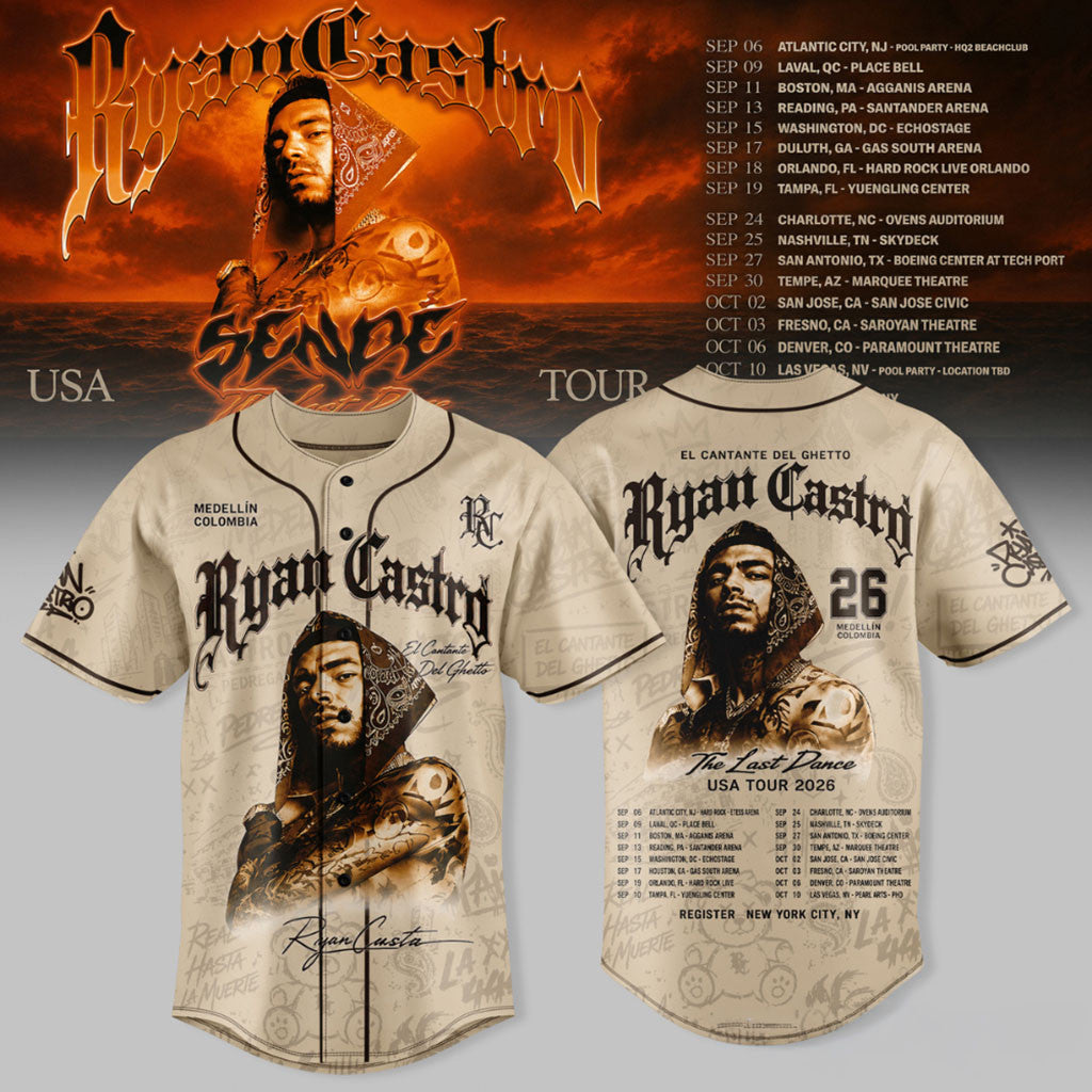Ryan Castro Merch Sende The Last Dance USA Tour 2026 Jersey Gift Ideas For Music Lovers - Merchluma