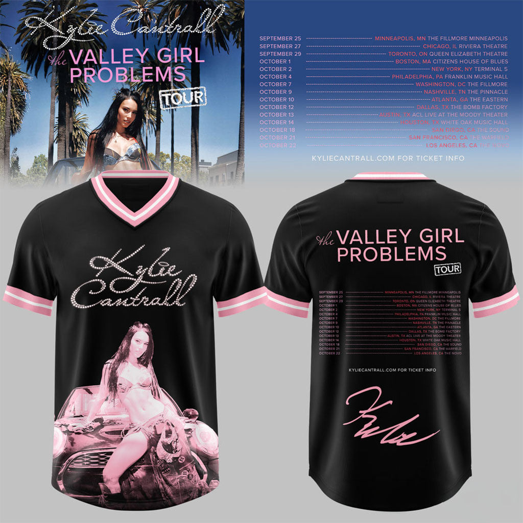 Kylie Cantrall Merch Valley Girl Problems 2026 Tour Bedazzled Logo V-Neck Jersey Gifts For Her - Merchluma