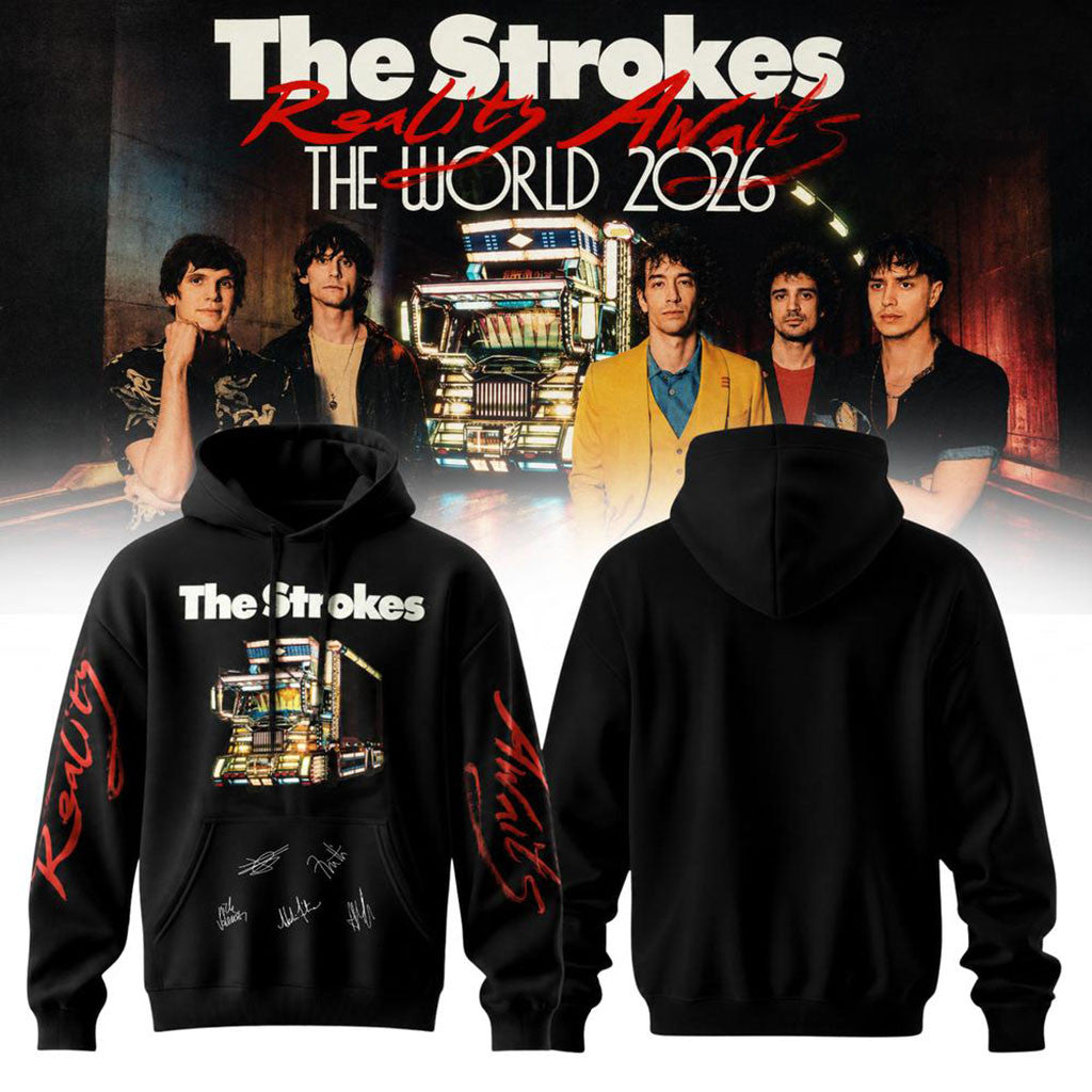 The Strokes Merch Reality Awaits World Tour 2026 NYC Signature Hoodie Gifts For Music Enthusiasts - Merchluma