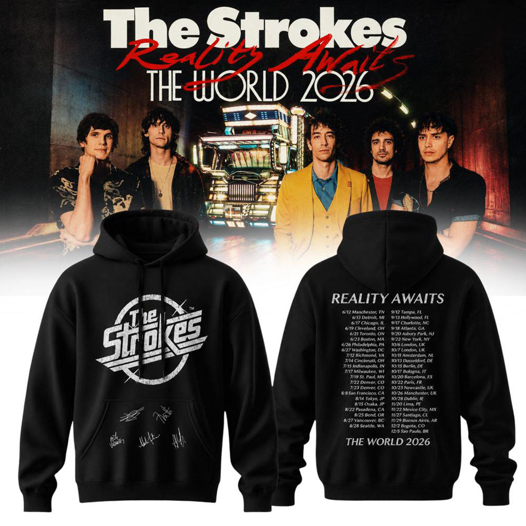 The Strokes Merch Reality Awaits World Tour 2026 NYC Signature Hoodie Gifts For Music Fans - Merchluma