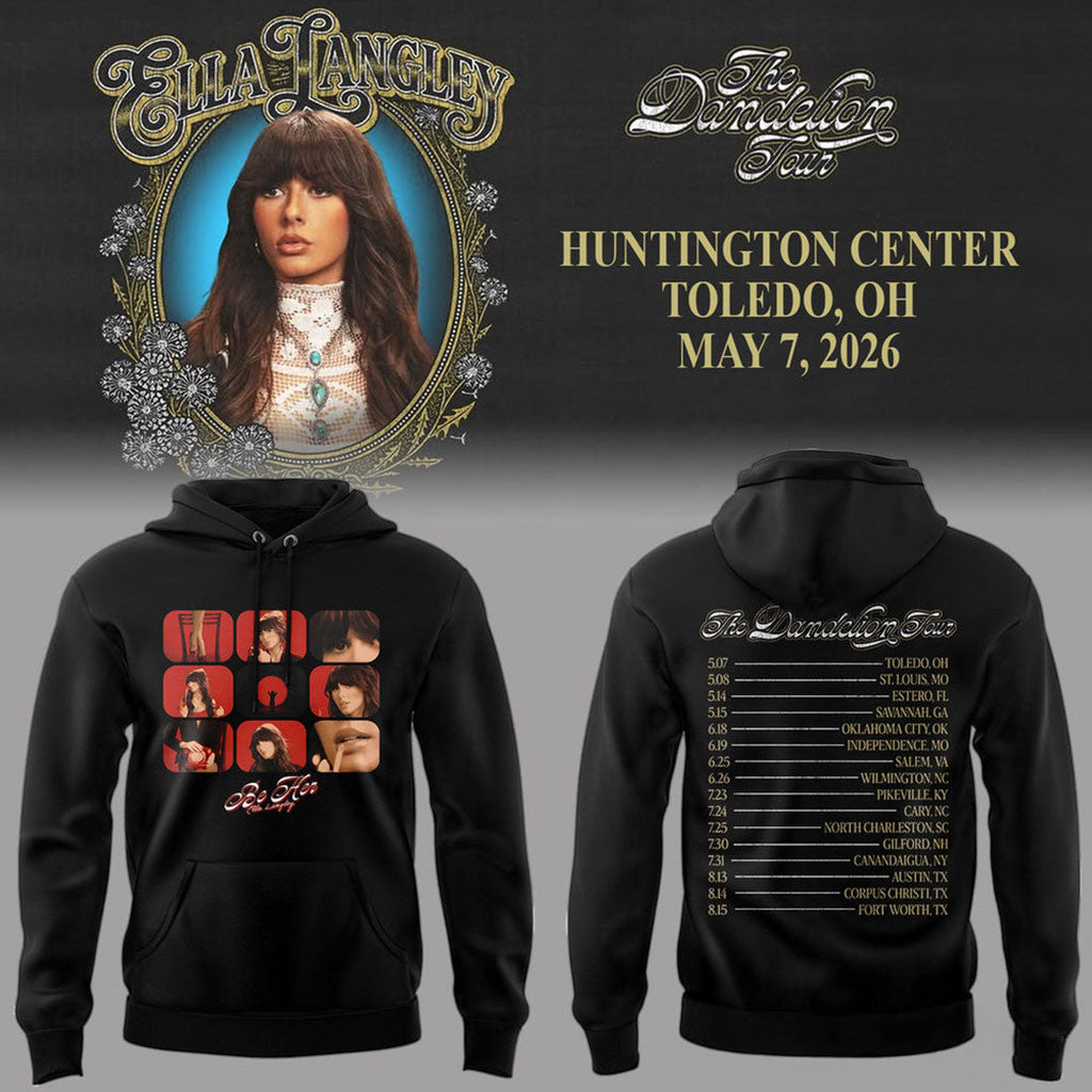 Ella Langley Dandelion 2026 Tour Stops List Hoodie Ella Langley Merch Gift Ideas For Music Lovers - Merchluma