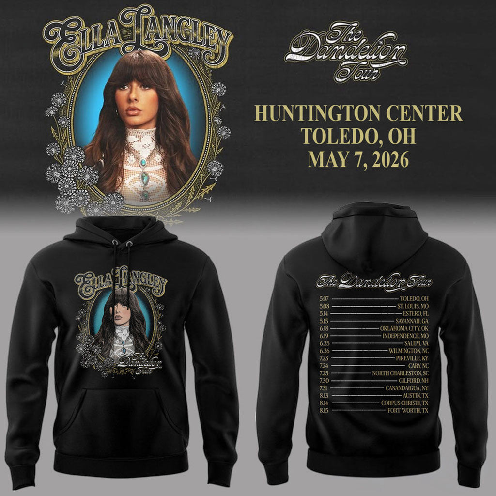 Ella Langley Dandelion 2026 Tour Stops List Hoodie Ella Langley Merch Gifts For Music Lovers - Merchluma