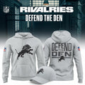 Detroit Lions Defend The Den 2026 Rivalries Graphic Hoodie Lions Merch Gifts For Football Fan - Merchluma