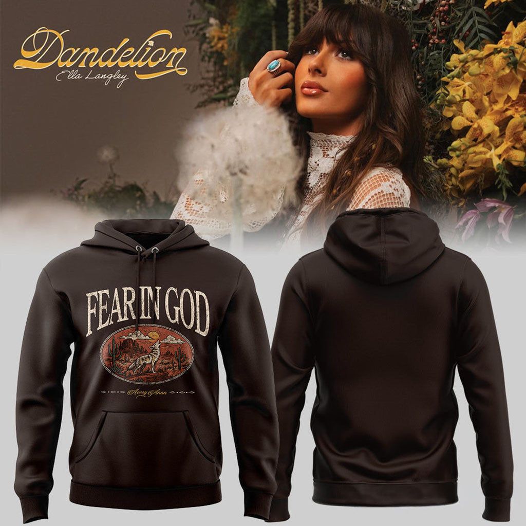 Ella Langley Dandelion Tour Avery Anna Fear In God Coyote Hoodie Ella Langley Merch Fan Gifts - Merchluma