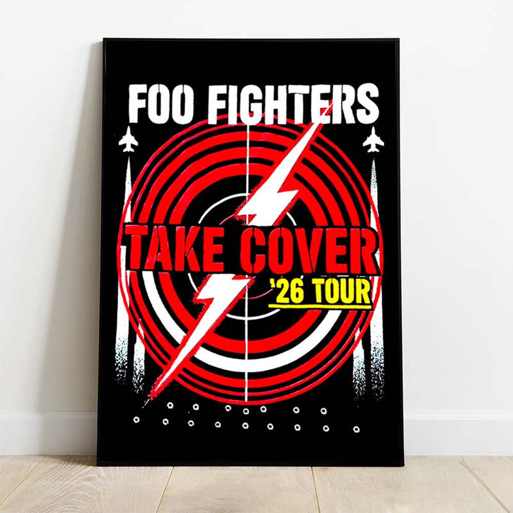 Foo Fighters Take Cover 2026 Tour Graphic Poster Foo Fighters Merch Wall Art For Living Room - Merchluma