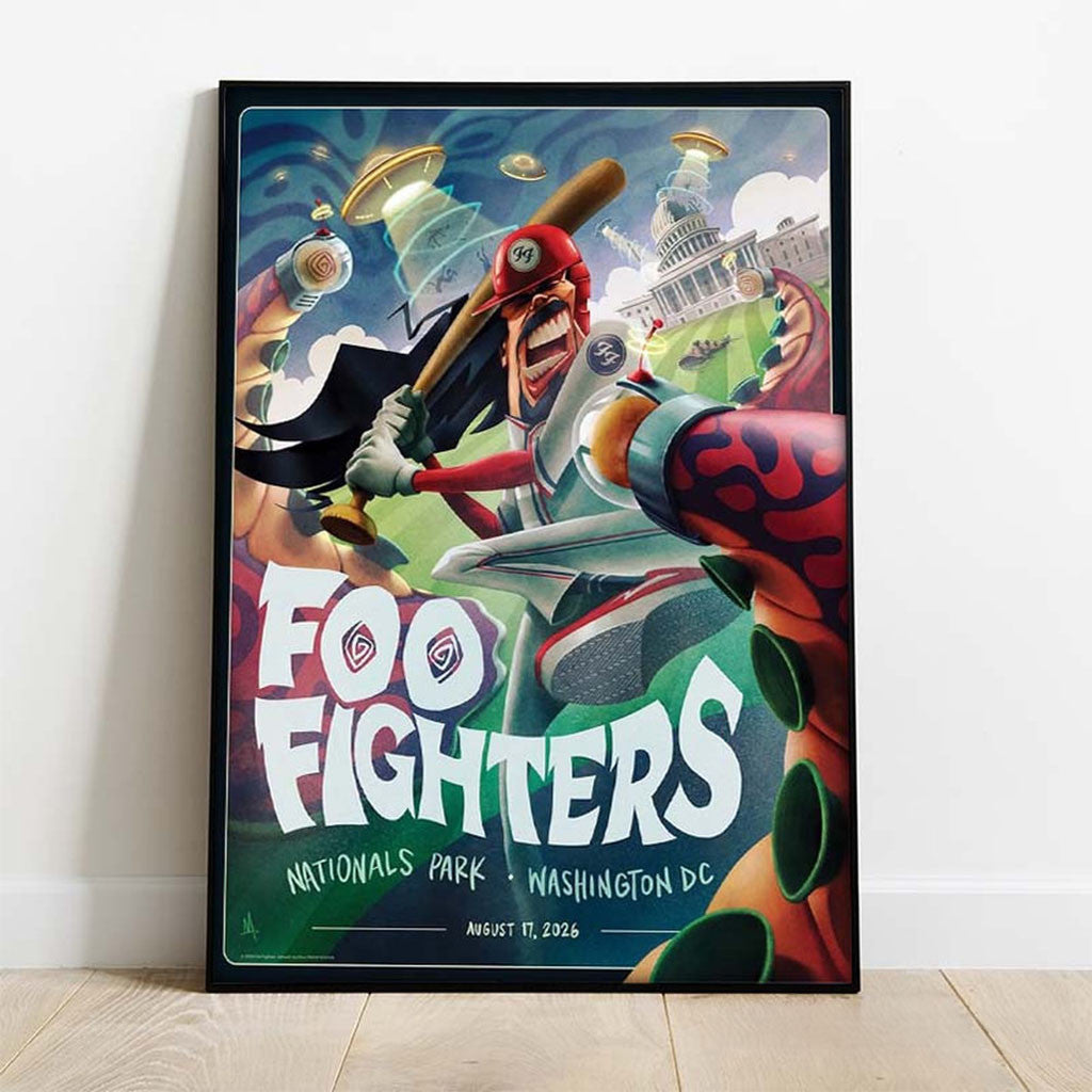 Foo Fighters Washington DC Nationals Park Concert Poster Foo Fighters Merch Wall Art - Merchluma