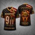 Custom Buckeyes 25th Anniversary We Will Never Forget Honoring The Heroes Jersey Buckeyes Merch - Merchluma