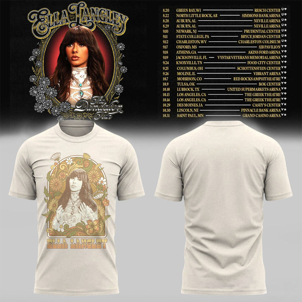 Ella Langley Dandelion Smiling Mascot T-Shirt Ella Langley Merch Gift For Concert Lover - Merchluma