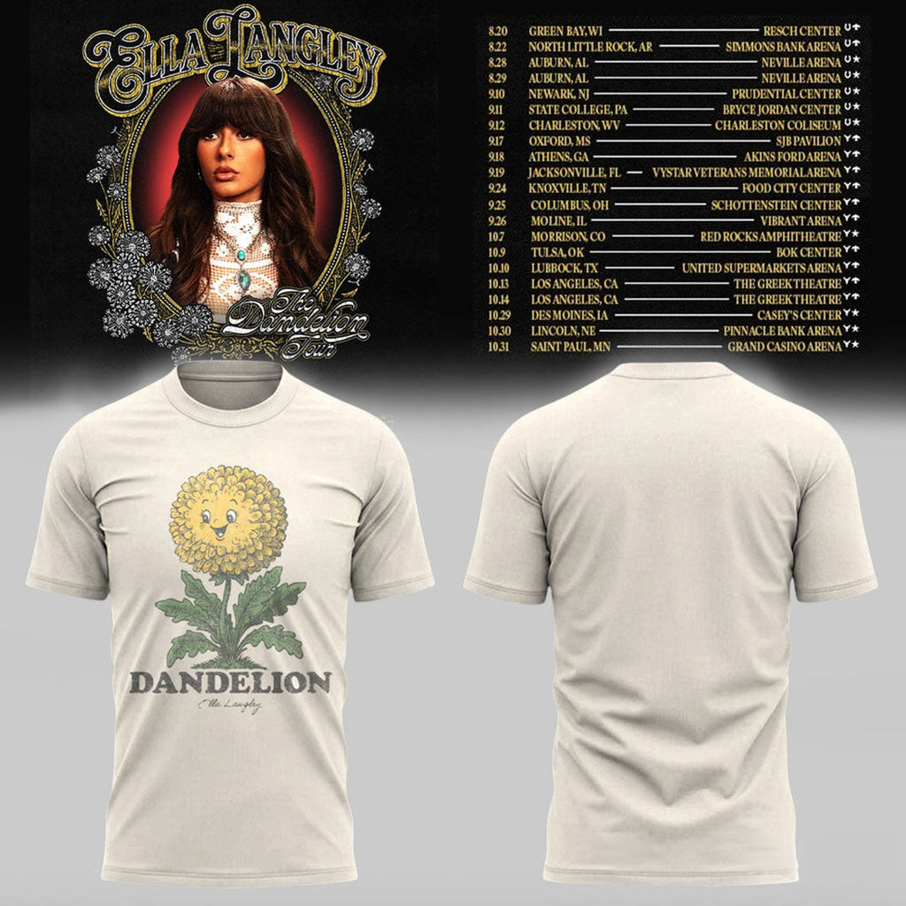 Ella Langley Dandelion Smiling Mascot T-Shirt Ella Langley Merch Presents For Music Lovers - Merchluma