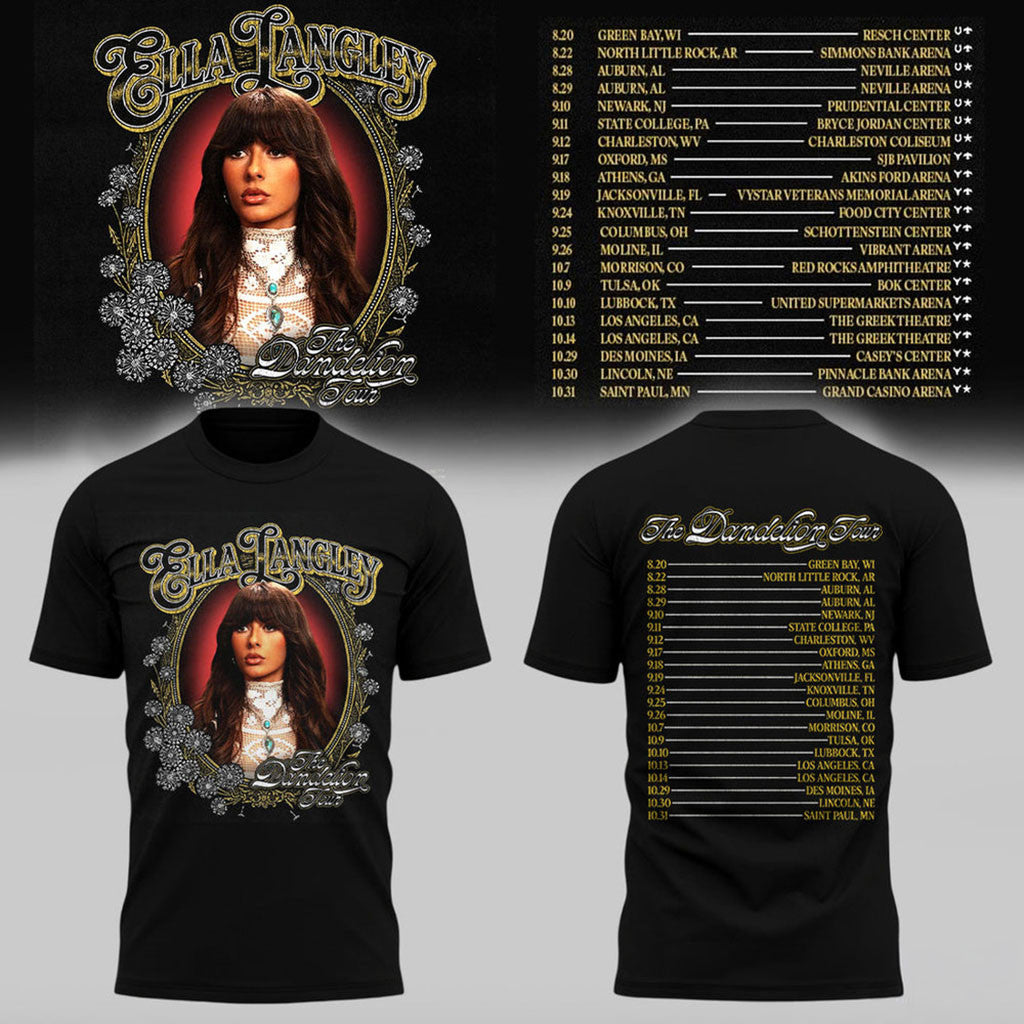 Ella Langley Dandelion 2026 Crue Dog Graphic T-Shirt Ella Langley Merch Music Fan Gifts - Merchluma