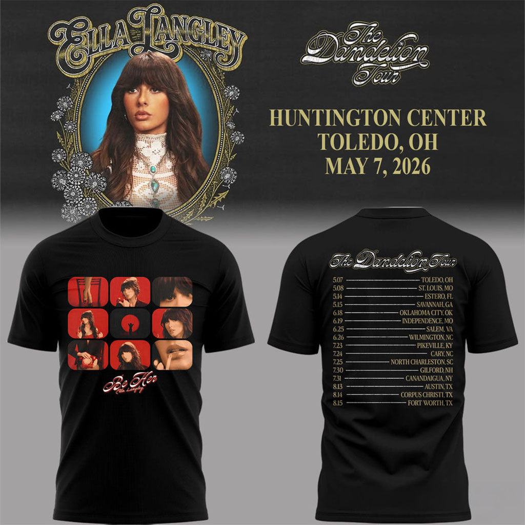 Ella Langley Dandelion Tour 2026 Concert Dates Stage T-Shirt Ella Langley Merch Music Fan Gear - Merchluma