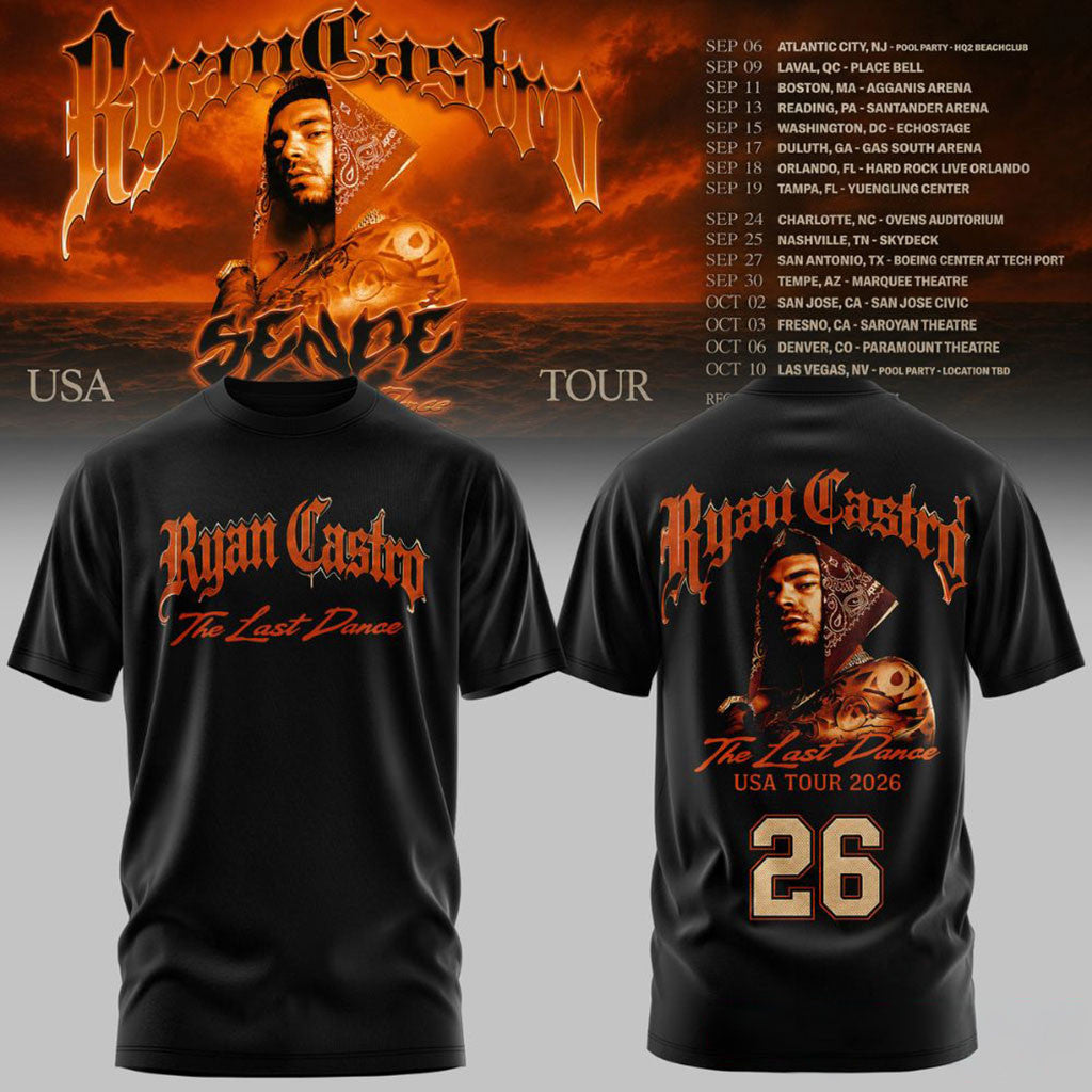 Ryan Castro Merch Sende The Last Dance USA Tour 2026 T-Shirt Gifts For Rap Lovers - Merchluma