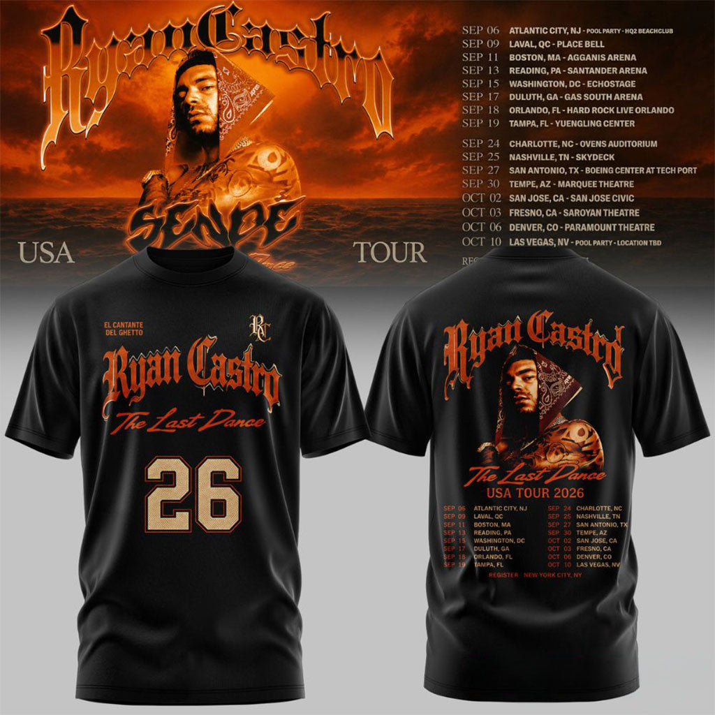 Ryan Castro Merch Sende The Last Dance USA Tour 2026 T-Shirt Gifts For Rapper - Merchluma