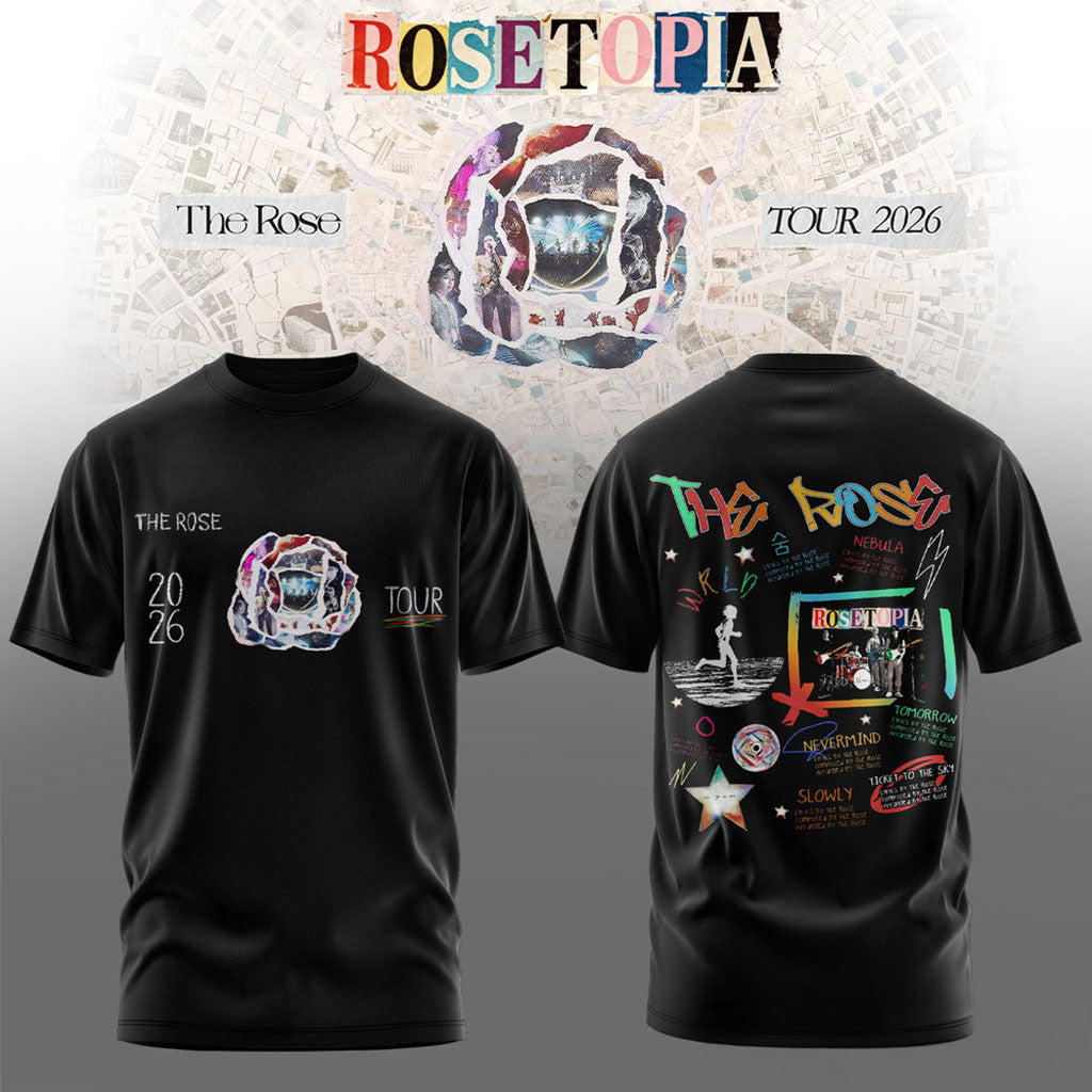 The Rose Rosetopia World Tour 2026 Cosmic Story T-Shirt The Rose Merch Fans Gifts - Merchluma
