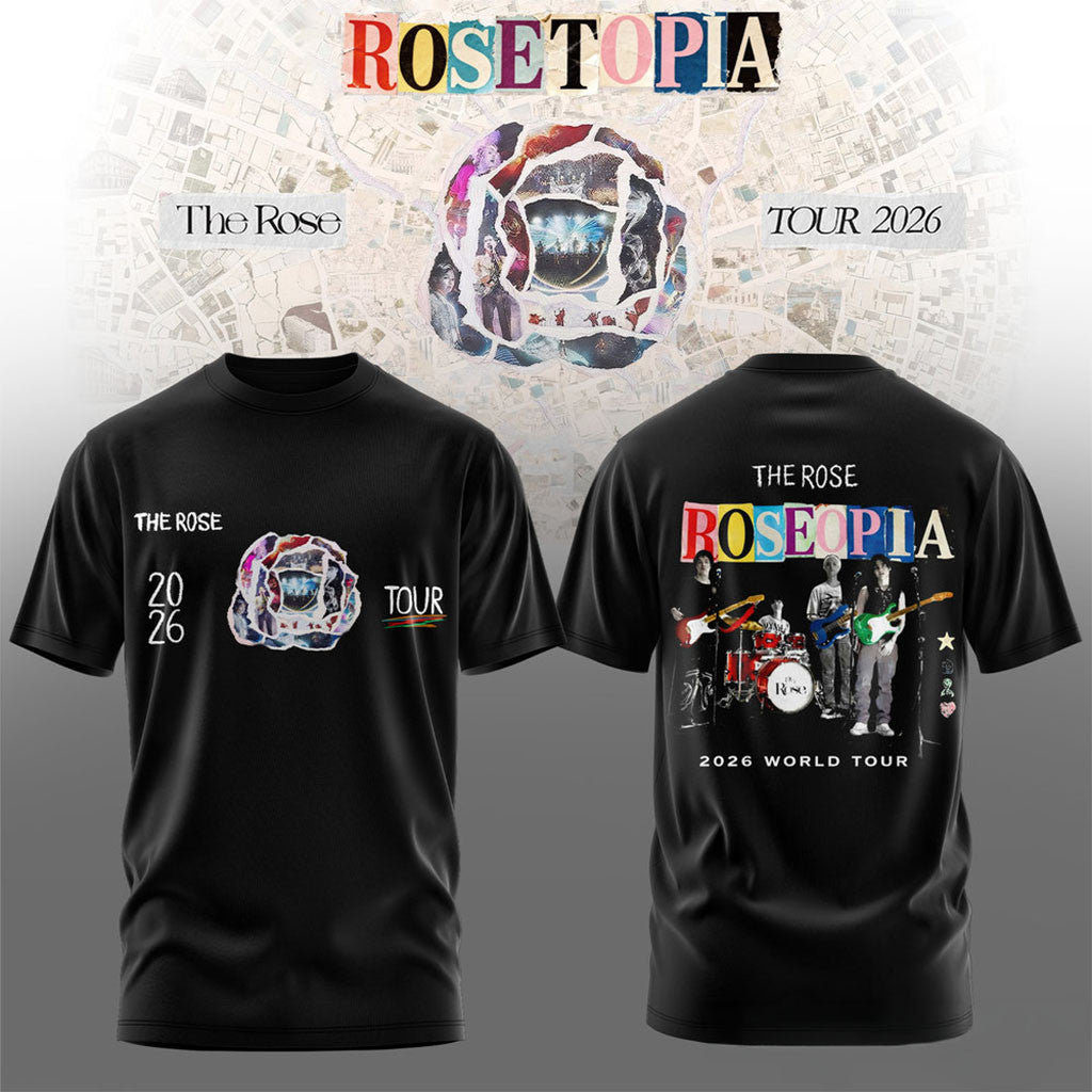 The Rose Rosetopia World Tour 2026 Cosmic Story T-Shirt The Rose Merch Music Fan Gear - Merchluma
