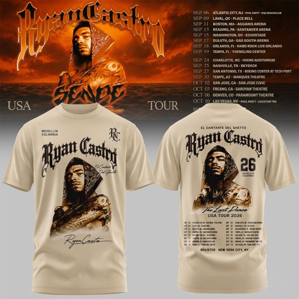 Ryan Castro Merch Sende The Last Dance USA Tour 2026 T-Shirt Gifts For Music Lovers - Merchluma