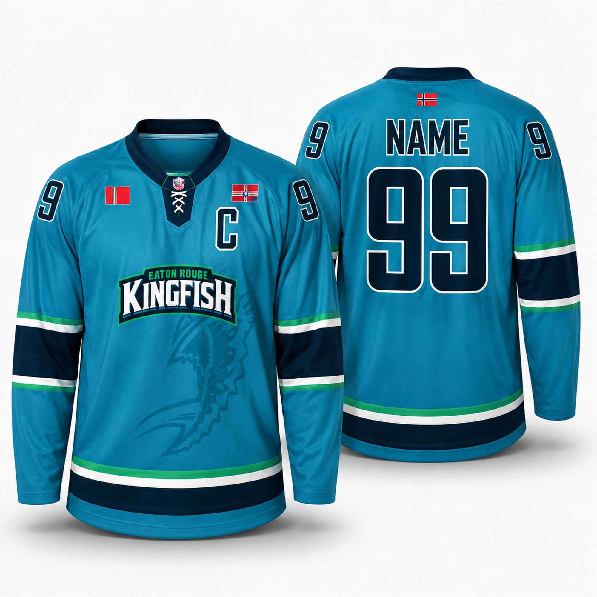 Personalized 2026 Baton Rouge Kingfish Alternate Hockey Jersey Baton Rouge Kingfish Merch - Merchluma