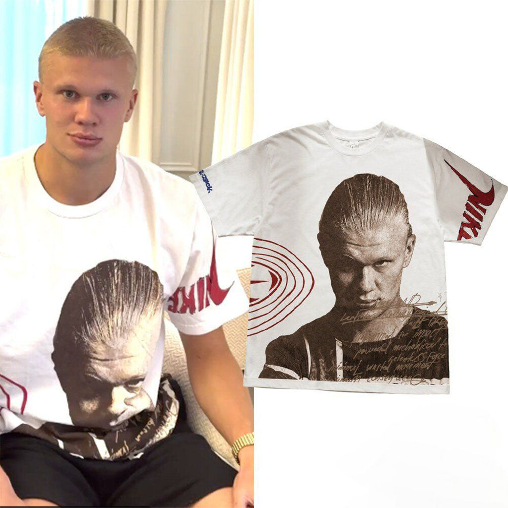 Erling Haaland Travis Scott Cactus Jack New Haircut Shirt Erling Haaland Merch Fans Gifts - Merchluma