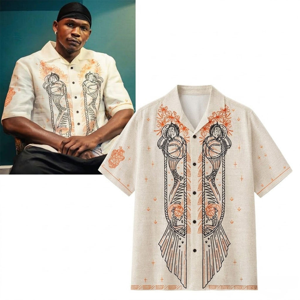 Anthony Edwards Lineage Abstract Basketball Hawaiian Shirt Anthony Edwards Merch Gift Ideas - Merchluma