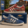 Chevrolet The Heartbeat Of America Shoes Sneakers Chevrolet Merch Auto Enthusiast Gift Ideas - Merchluma