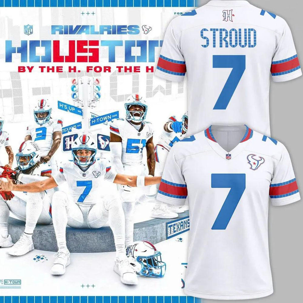 Houston Texans CJ Stroud 7 Rivalries 2026 Football Jersey Texans Merch Gifts For Football Fan - Merchluma