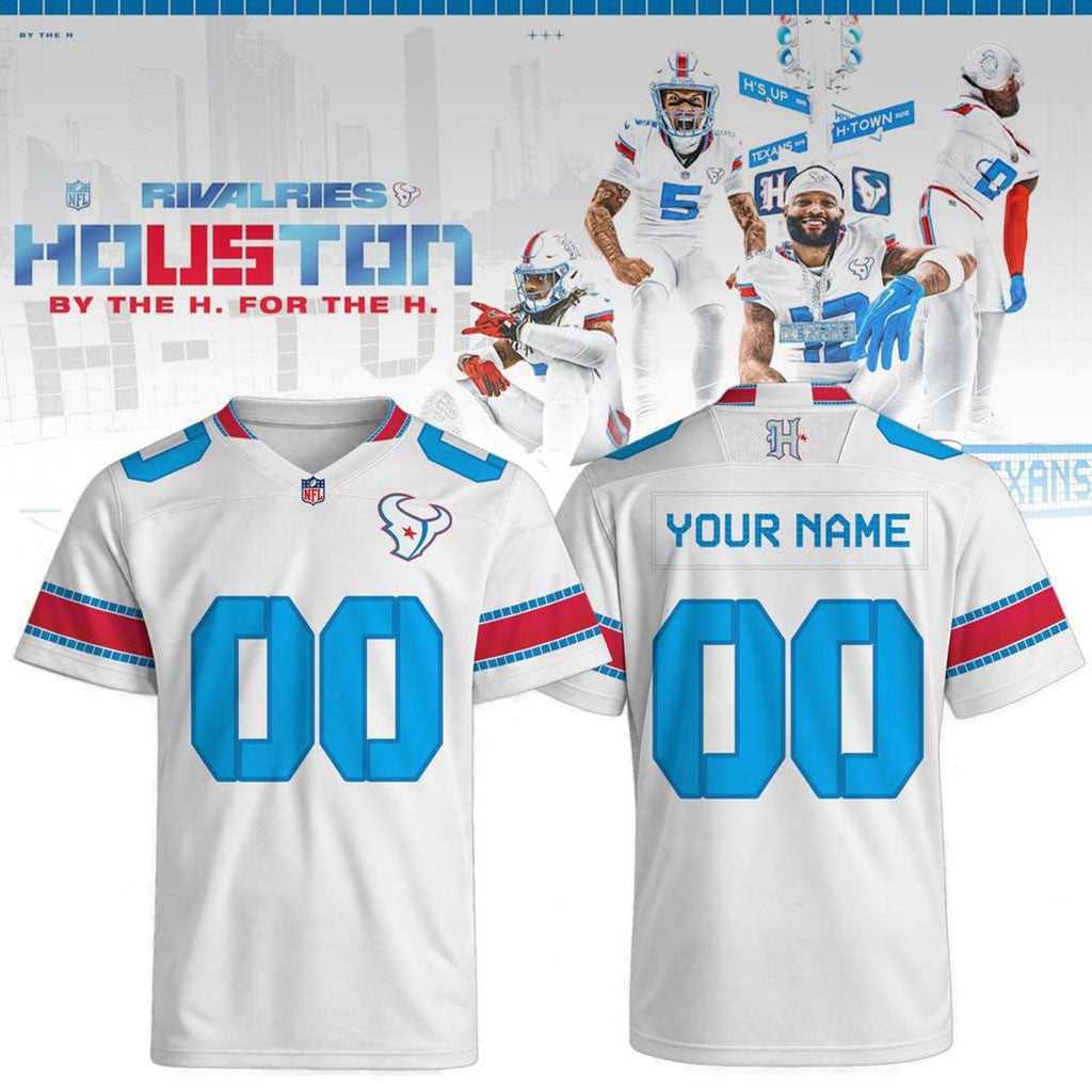 Custom Houston Texans CJ Stroud 7 Rivalries 2026 Football Jersey Texans Merch Football Fan Gift - Merchluma