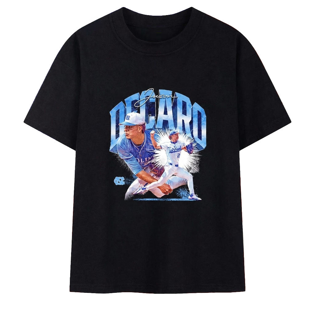 Jason DeCaro North Carolina Tar Heels Baseball Vintage T-Shirt Jason DeCaro Merch Fan Gifts - Merchluma