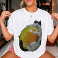 Fat Cat Hug Mango T-Shirt Funny Animal Shirt Humorous Gift For Cat Lovers - Merchluma
