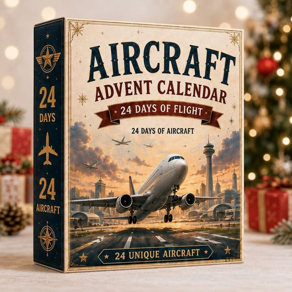 Aircraft Advent Calendar 24 Days Of Flight Countdown Box Christmas Gift For Son - Merchluma