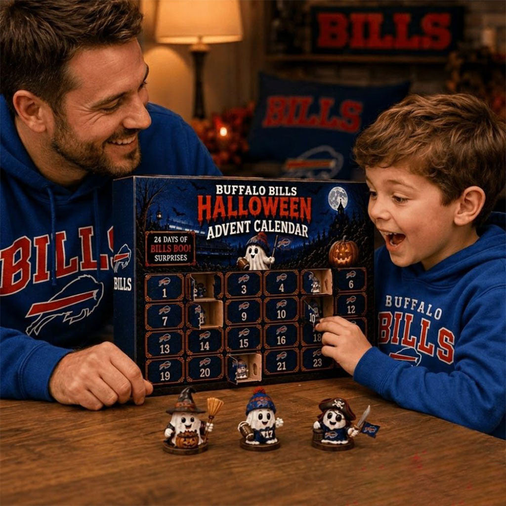 Buffalo Bills Football Halloween 2026 Advent Calendar 24 Days Countdown Box Buffalo Bills Merch - Merchluma