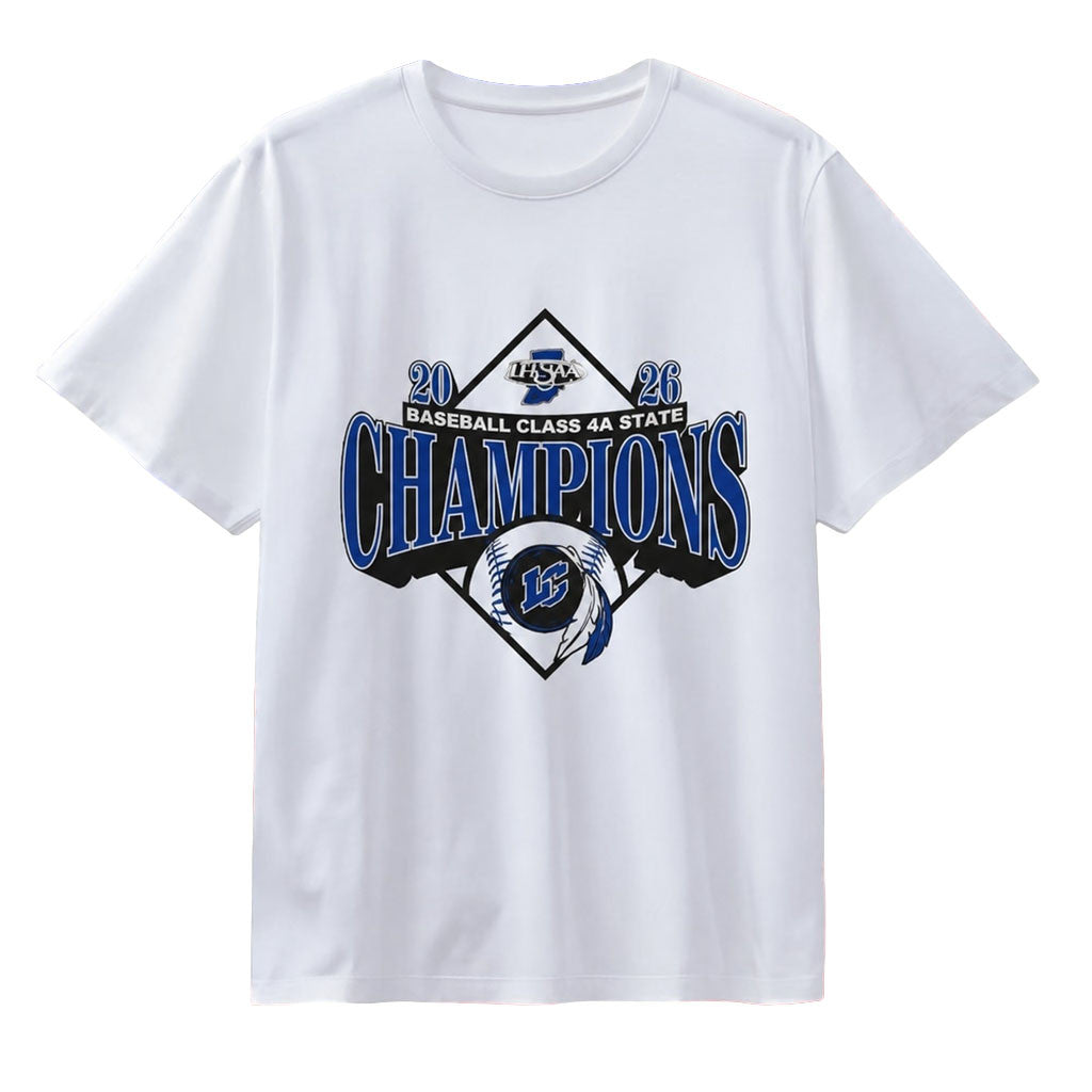 Lake Central Indians Merch IHSAA Baseball State Champions 4A 2026 T-Shirt Gift For Fans - Merchluma