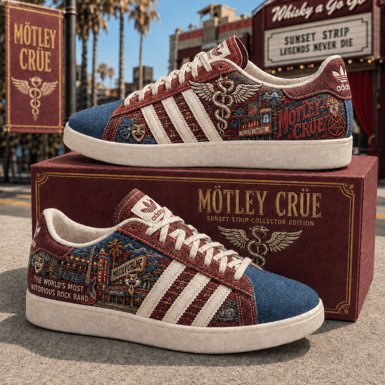 Motley Crue The World's Most Notorious Rock Band Shoes Sneaker Motley Crue Merch Fan Gifts - Merchluma
