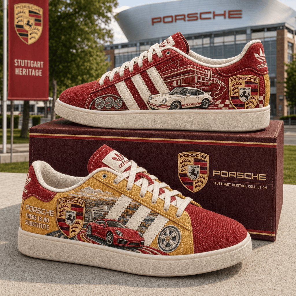 Porsche There Is No Substitute Shoes Sneakers Porsche Merch Gift For Car Enthusiast - Merchluma