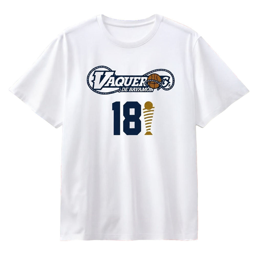 Vaqueros De Bayamon 18 Championship BSN T-Shirt Vaqueros De Bayamon Merch Basketball Fan Gift - Merchluma