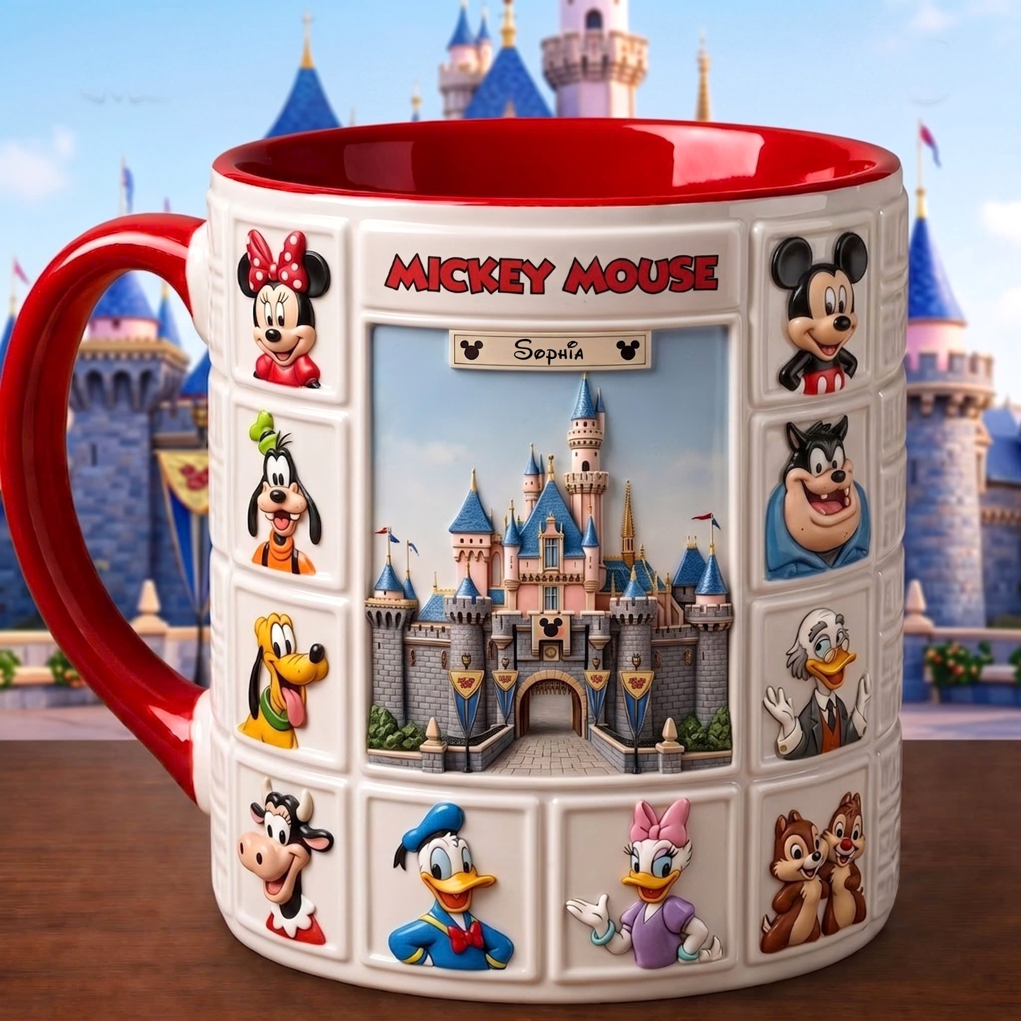 Personalized Mickey Mouse Friends Mug Big Ears Coffee Cup Gifts For Besties - Merchluma