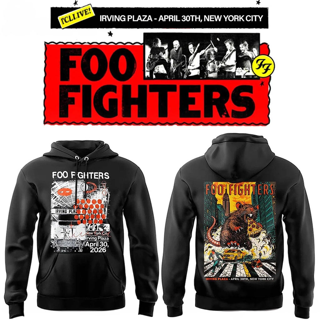 Foo Fighters Merch 2026 FF Secret Show At Irving Plaza April 30Th NYC Hoodie Music Fan Apparel - Merchluma