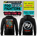 Foo Fighters Merch 2026 FF Take Cover Tour Chicago IL Hoodie Black FF Concert Merch Fan Gifts - Merchluma