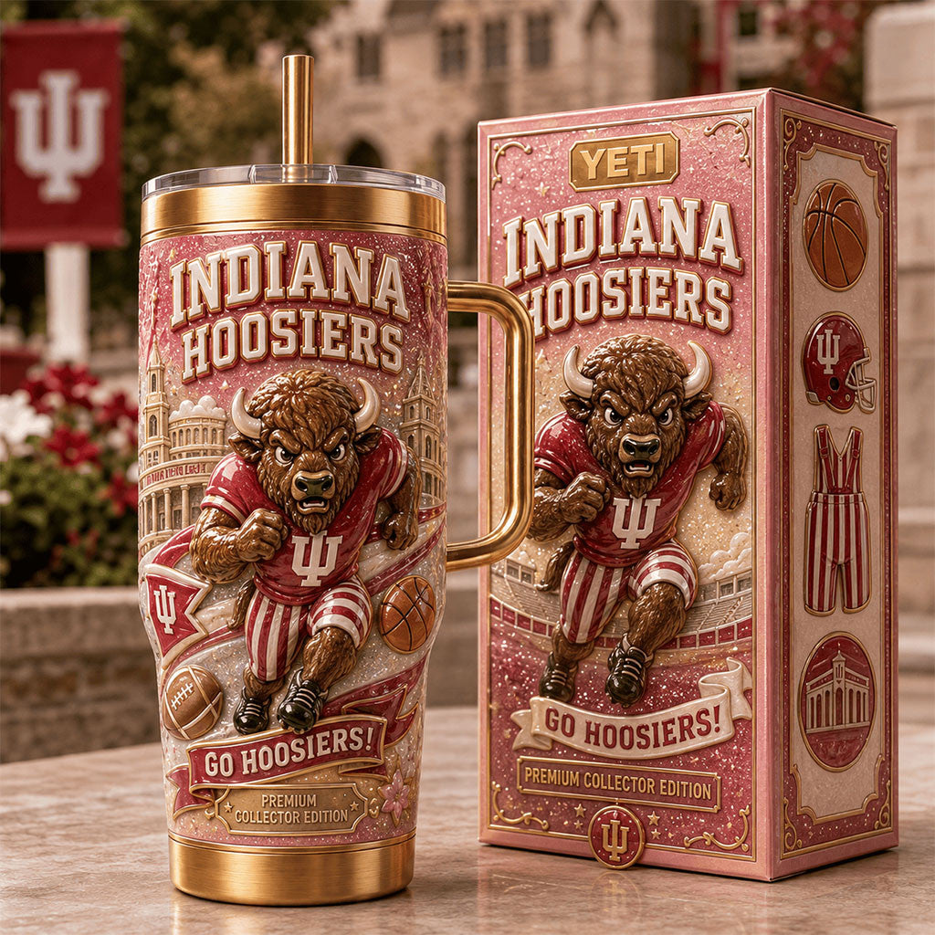 Indiana Hoosiers Go Hoosiers Tumbler 2026 Indiana Hoosiers Merch Gift For Sports Lover - Merchluma